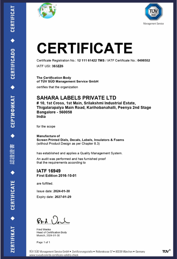 certificate